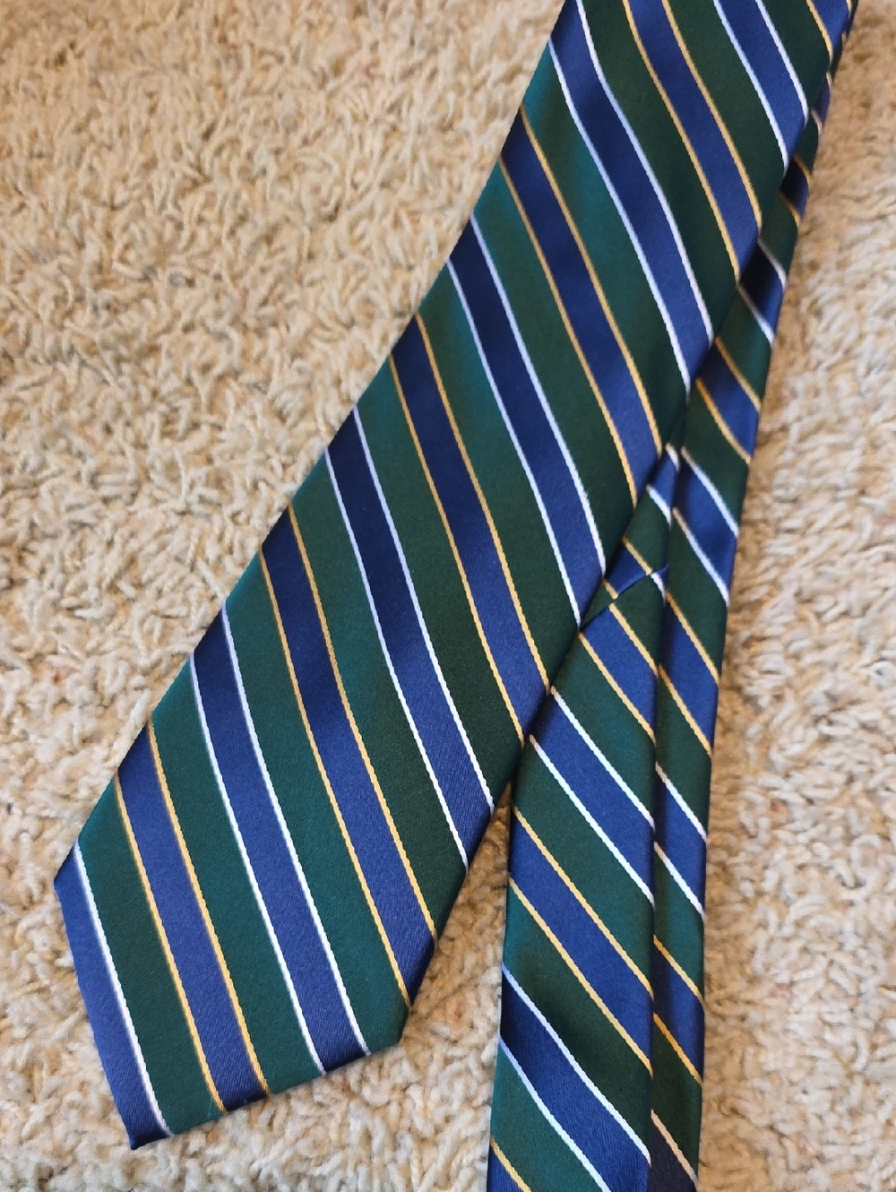 Saddlebred Green & Diagonal Stripe Tie